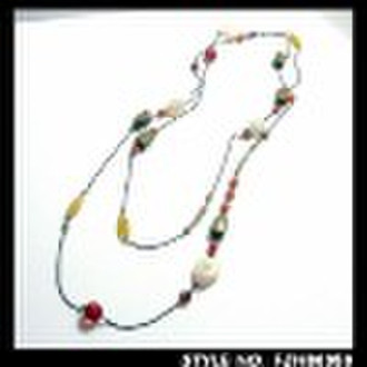 Multi color  beads beaded necklace