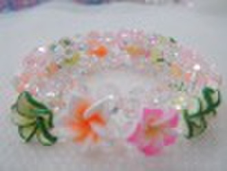 8mm rondelle shape crystal glass fancy bracelet wi