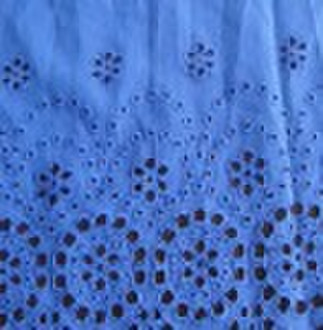 100%COTTON VOILE DYED AND EMBROIDERED FABRIC