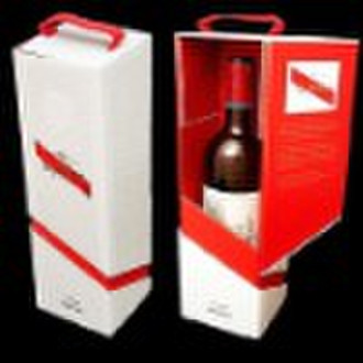 Folding paper box for wine