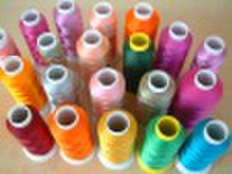 100%  rayon or polyester thread