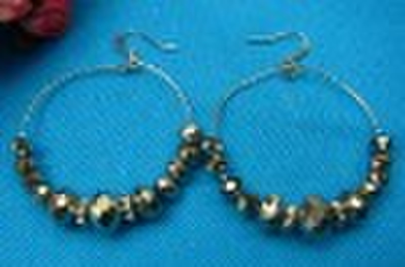 unique glass crystal hoop earrings handmade EH083