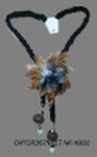 feather fashion necklace/imitation jewelry