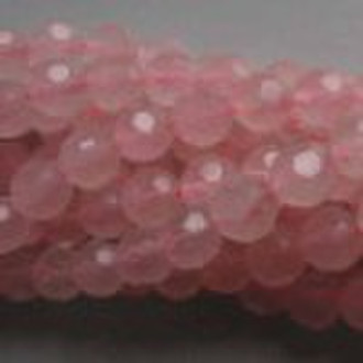 16" 8mm gemstone beads faceted round  in rose