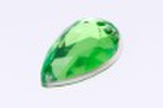 GREEN CONOID ACRYLIC DIAMOND BEAD