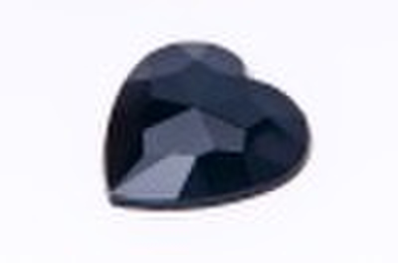 BLACK HART ACRYLIC DIAMOND BEADS