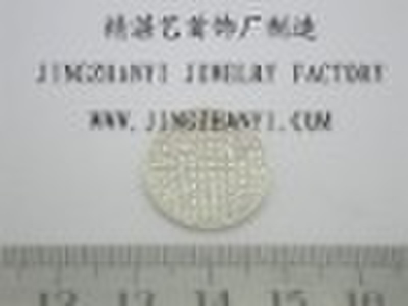 sterling silver round CZ pendant --customized