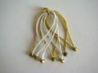 elastic cord with two metal barbs