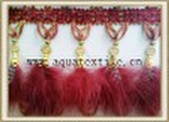 feather tassel fringe for curtain decoration