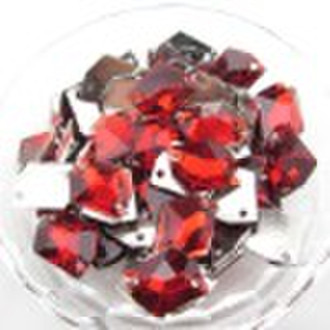 Red Dressmaking SEW-ON Epoxy Beads 16x21 mm 24022