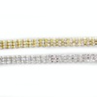 4 rows Rhinestone Cup Chain