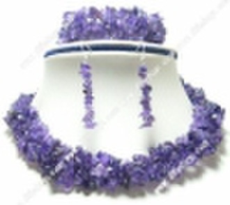 amethyst necklace set