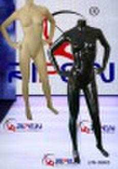 Black headless Female clear mannequins