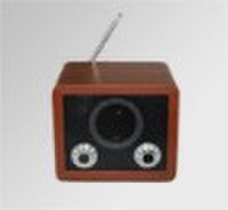 AM/FM 2 Band Wooden Radio With Backlight