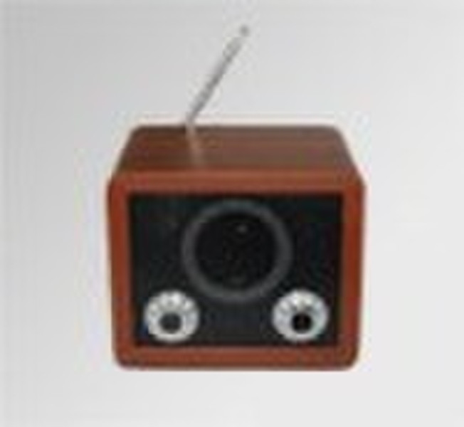 AM/FM 2 Band Wooden Radio With Backlight