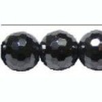 Hematite non-magnetic 10mm 128 Faceted Round  Bead