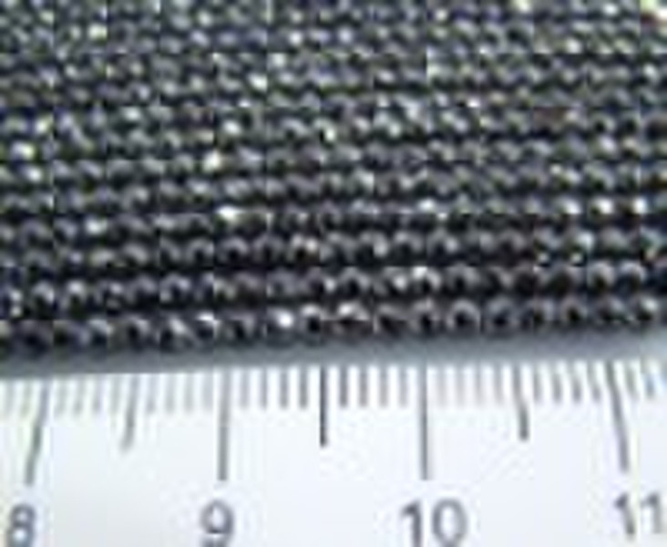 Hematite non-magnetic 2mm A Faceted Round  Bead