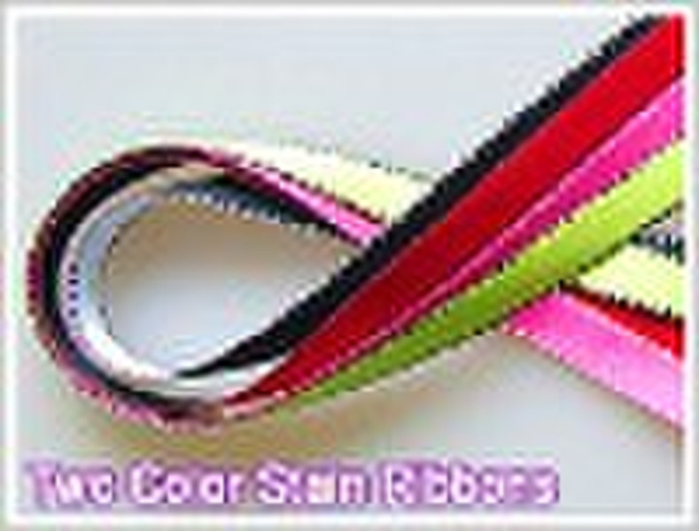 Zwei-Farben-Satin-Band-