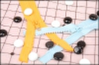 Finish and long chain delrin zipper