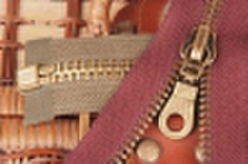 finished metal zipper