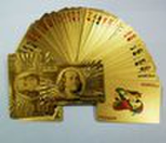 gold engraved playing cards