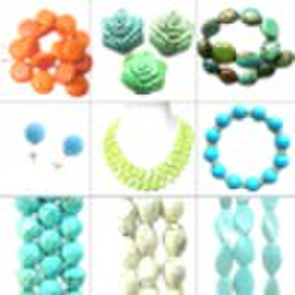 Turquoise beads and jewelry