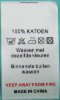 the new print lable ,care label