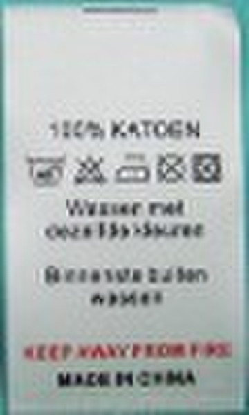 the new print lable ,care label