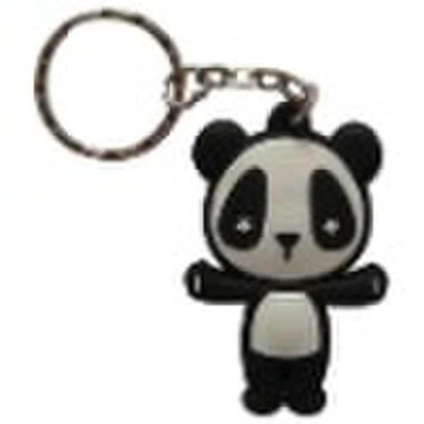 panda Soft rubber keychain