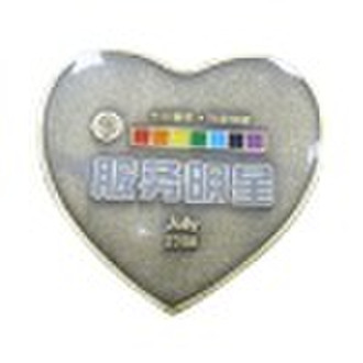 Love Heart Metal badge