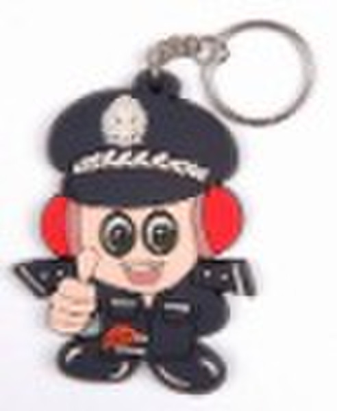 The plice Soft Rubber Keychain