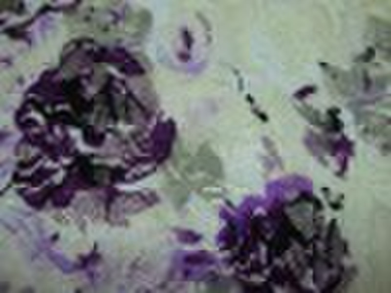 Rose jacquard lace with print