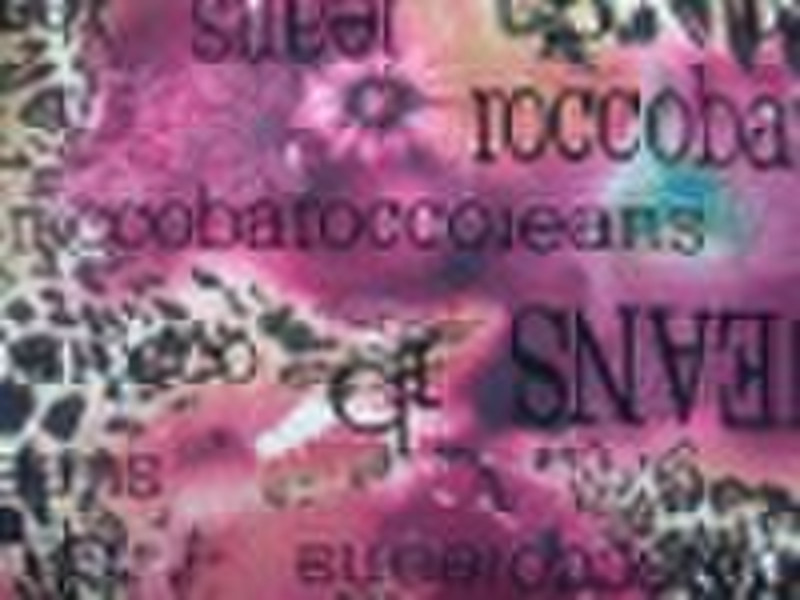 NYLON SPANDEX SWIMWEAR PRINTED FABRIC WITH FLOCKIN