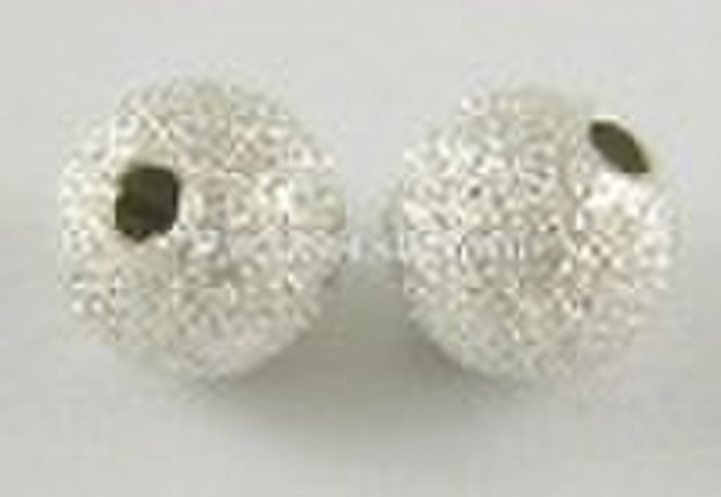 Stardust Beads, Copper, Silver Color, Round, 6mm,