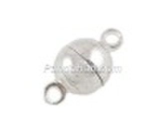 Magnetic Copper Clasps, Silver Color, Nickel Free,