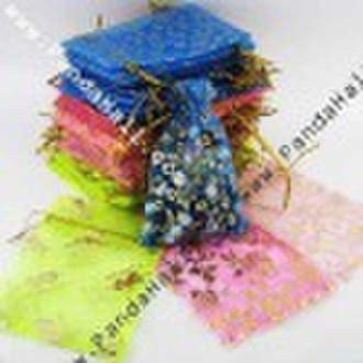 Organza Bags, Mixed Color, about 7x9cm (OP114M)