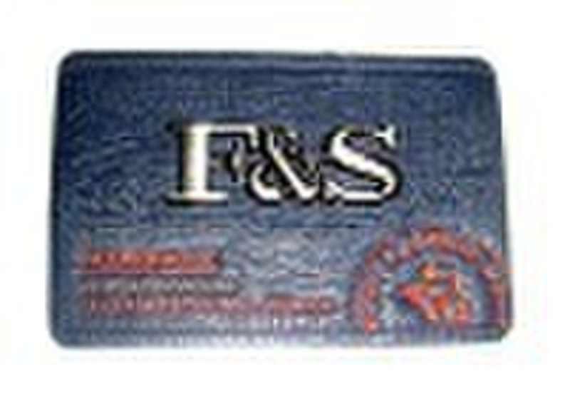 jeans leather label