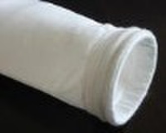 Polyester filter bag with PTFE membrane