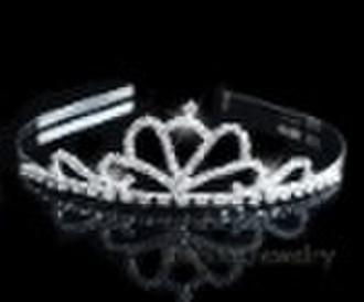 Fashion alloy crown with rhinestone