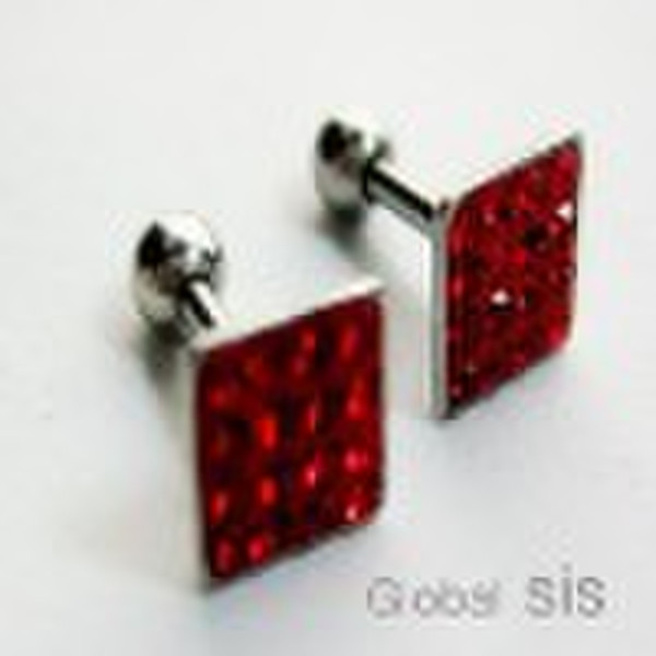 Stainless stell zircon fashion earring