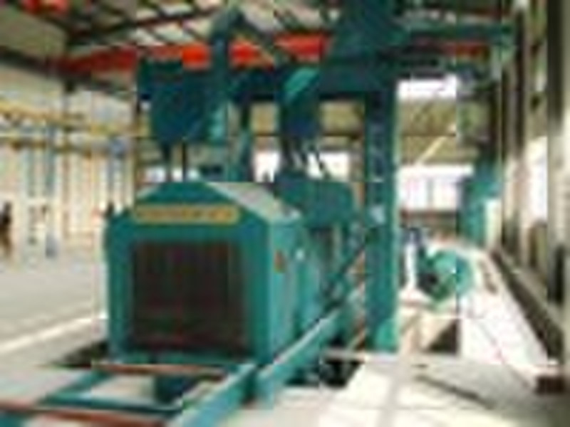 Q395 sand blasting machine for cleaning steel pipe