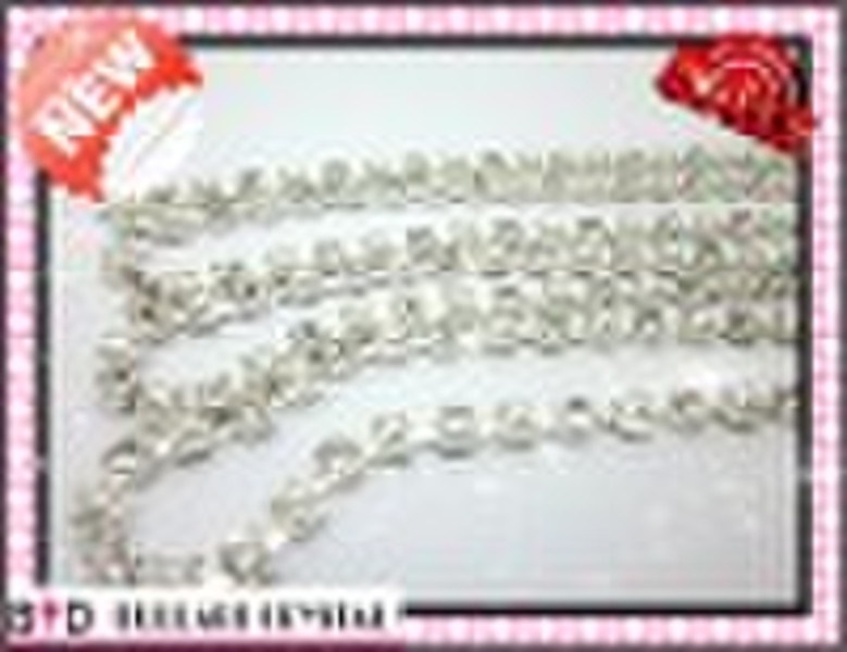 rhinestone and pearl cupchain