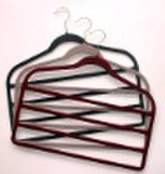 4 flocked pant hanger