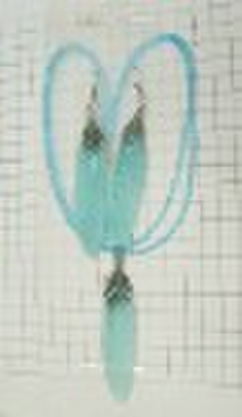 fashion feather jewelry set