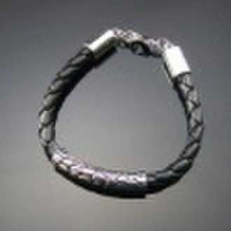 distressed leather cord bracelet / genuine leather