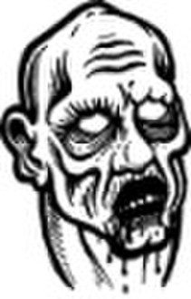 man's head printing design