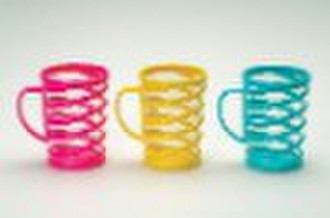 Colorful Plastic Cup With Handle