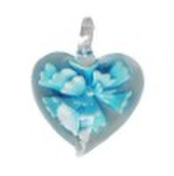 heart shaped pendant, glass pendant