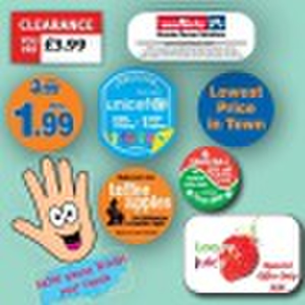 PVC self-adhesive promotional stickers