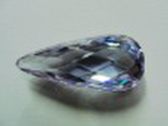 violet cubic zirconia/cz teardrop checkers cut